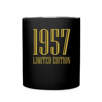 1957 édition limitée anniversaire cadeau femme mari - Mug uni - noir - Devant