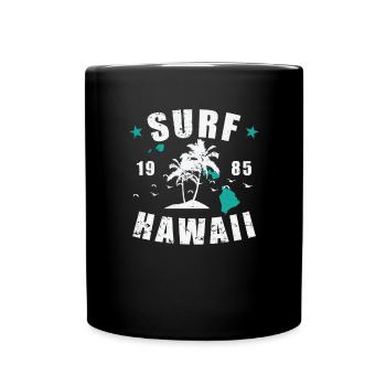 Hawaii Surf 1985 Hawaii USA Amerika - Tasse einfarbig - Schwarz - Vorne