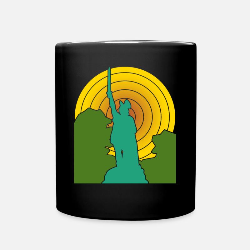 Hermannsdenkmal retro Detmold - Tasse einfarbig - Schwarz