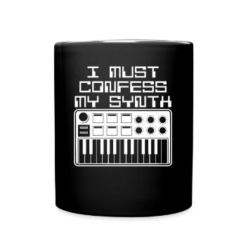 Synthesizer Synth Music Synthesizers - Full Colour Mug - black - Front