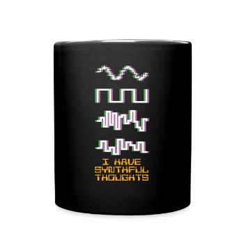 Synthesizer Wavefroms Synthesizers Synth - Full Colour Mug - black - Front
