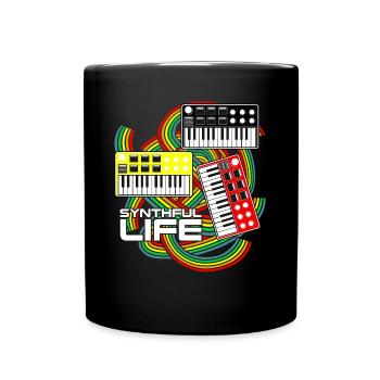 Synthesizers Synthesizer Synth - Full Colour Mug - black - Front