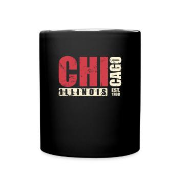 Illinois Chicago USA Amerika Bundesstaat - Tasse einfarbig - Schwarz - Vorne