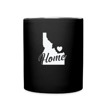 Idaho Home Umriss Karte USA Amerika - Tasse einfarbig - Schwarz - Vorne