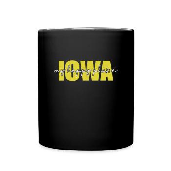 Iowa my happy Place USA America - Full Colour Mug - black - Front