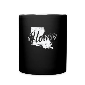 Louisiana Home USA Amerika - Tasse einfarbig - Schwarz - Vorne