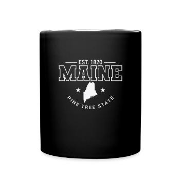 Maine Est. 1820 Pine Tree State USA Amerika - Tasse einfarbig - Schwarz - Vorne