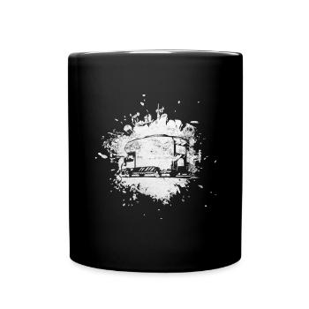 Spritzwasser - Camping Van - - Tasse einfarbig - Schwarz - Vorne