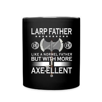 Funny Larp Sword Fighting Role-playing Game - Full Colour Mug - black - Front