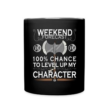 Funny Larp Sword Fighting Role-playing Game - Full Colour Mug - black - Front