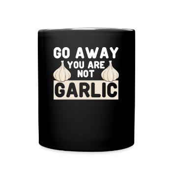 Knoblauch Garlic Knoblauchzehen - Tasse einfarbig - Schwarz - Vorne