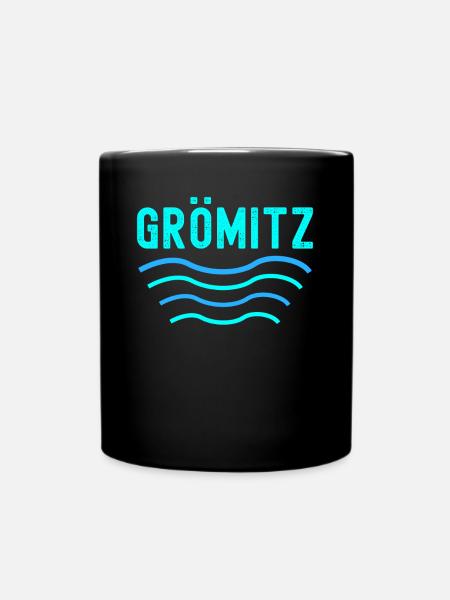Grömitz Urlaub Ostsee - Tasse einfarbig - Schwarz