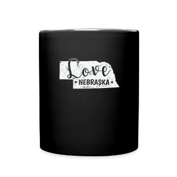 Nebraska Love USA Amérique - Mug uni - noir - Devant
