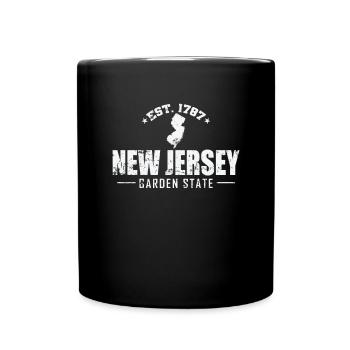 New Jersey Est. 1787 Garden State USA - Tasse einfarbig - Schwarz - Vorne