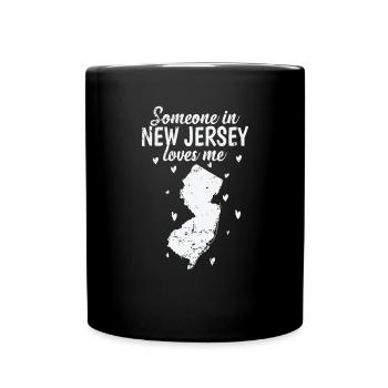 New Jersey Someone in New Jersey loves Me USA - Tasse einfarbig - Schwarz - Vorne