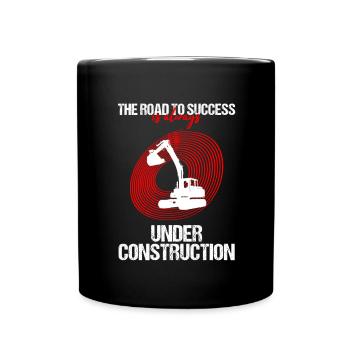 Excavator backing excavators for excavator operators - Full Colour Mug - black - Front