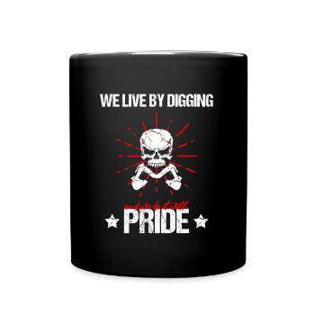 Back Operator für Bagger Sand Digger - Tasse einfarbig - Schwarz - Vorne