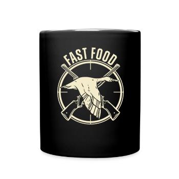 Waterfowl Duck Hunting Hunter Fast Food - Full Colour Mug - black - Front