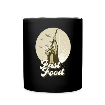 Waterfowl Duck Hunting Hunter Fast Food - Full Colour Mug - black - Front