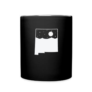Lever de soleil au Nouveau-Mexique sur la carte États-Unis - Mug uni - noir - Devant
