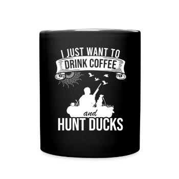 Duck Hunting Season Hunter Bird Hunting - Full Colour Mug - black - Front