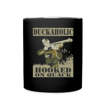 Duckaholic duck hunting - Full Colour Mug - black - Front