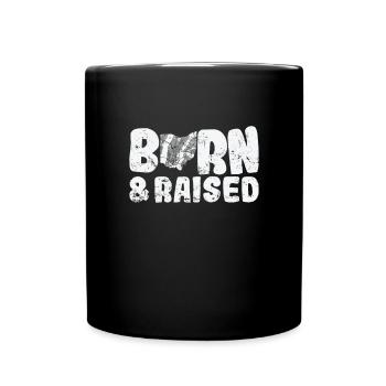 Ohio Born and Raised USA America - Full Colour Mug - black - Front