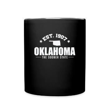 Oklahoma Est. 1907 The Sooner State USA - Tasse einfarbig - Schwarz - Vorne