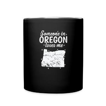Oregon Someone in Oregon loves Me USA - Full Colour Mug - black - Front