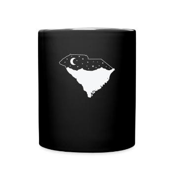 South Carolina Map with Skyline USA - Full Colour Mug - black - Front