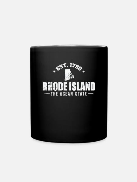 Rhode Island Est. 1790 The Ocean State États-Unis - Mug uni - noir