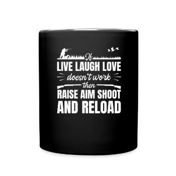 Saison de chasse au canard Chasse aux oiseaux chasseurs - Mug uni - noir - Devant
