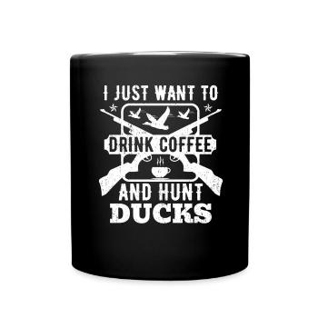 Duck Hunting Season Hunter Bird Hunting - Full Colour Mug - black - Front