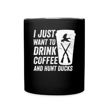Duck Hunting Season Hunter Bird Hunting - Full Colour Mug - black - Front