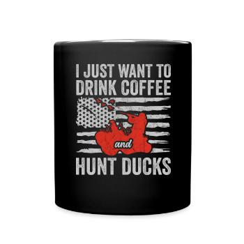 Duck Hunting Season Hunter Bird Hunting - Full Colour Mug - black - Front