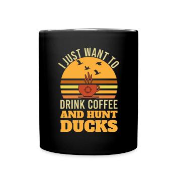 Duck Hunting Season Hunter Bird Hunting - Full Colour Mug - black - Front