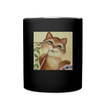 Cat Art History - Full Colour Mug - black - Front