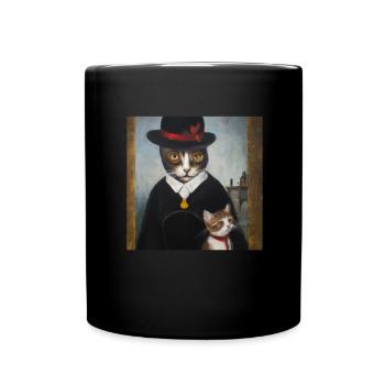 Cat Art History - Full Colour Mug - black - Front
