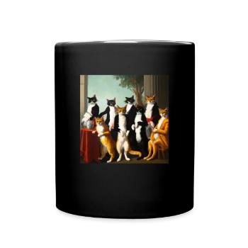 Cat Art History - Full Colour Mug - black - Front