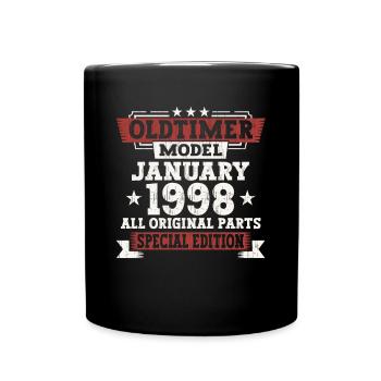 Né 1998 25ème anniversaire Cadeau homme / femme - Mug uni - noir - Devant