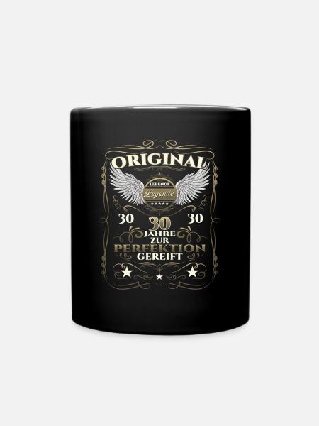 Jahrgang 1993 30. Geburtstag Geschenk Mann/ Frau - Tasse einfarbig - Schwarz