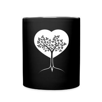 Heart - Tree - (2) - Full Colour Mug - black - Front