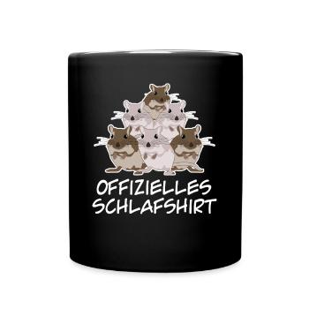Rennmaus Schlafshirt Rennmäuse - Tasse einfarbig - Schwarz - Vorne