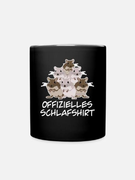 Rennmaus Schlafshirt Rennmäuse - Tasse einfarbig - Schwarz