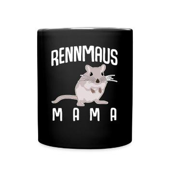 Rennmaus Rennmäuse Rennmausmama - Tasse einfarbig - Schwarz - Vorne