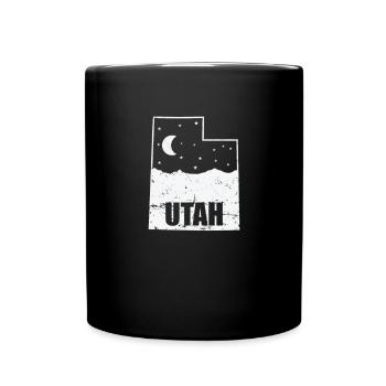 Carte de l’Utah avec Skyline USA Amérique - Mug uni - noir - Devant