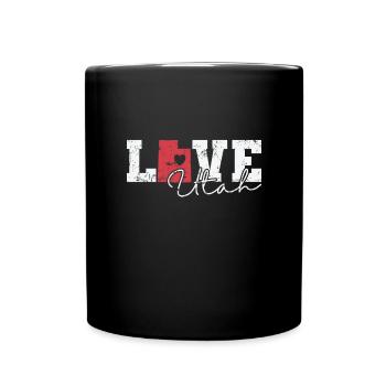 Utah Love États-Unis Amérique État - Mug uni - noir - Devant