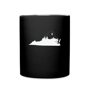 Virginia Map Outline with Skyline USA - Full Colour Mug - black - Front