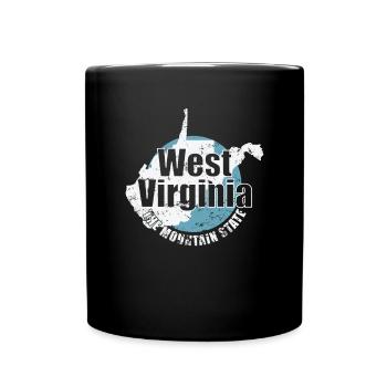 West Virginia The Mountain State USA - Full Colour Mug - black - Front