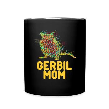 Rennmaus Gerbil Mom Rennmäuse - Full Colour Mug - black - Front